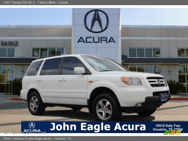Taffeta White / Saddle 2007 Honda Pilot EX-L