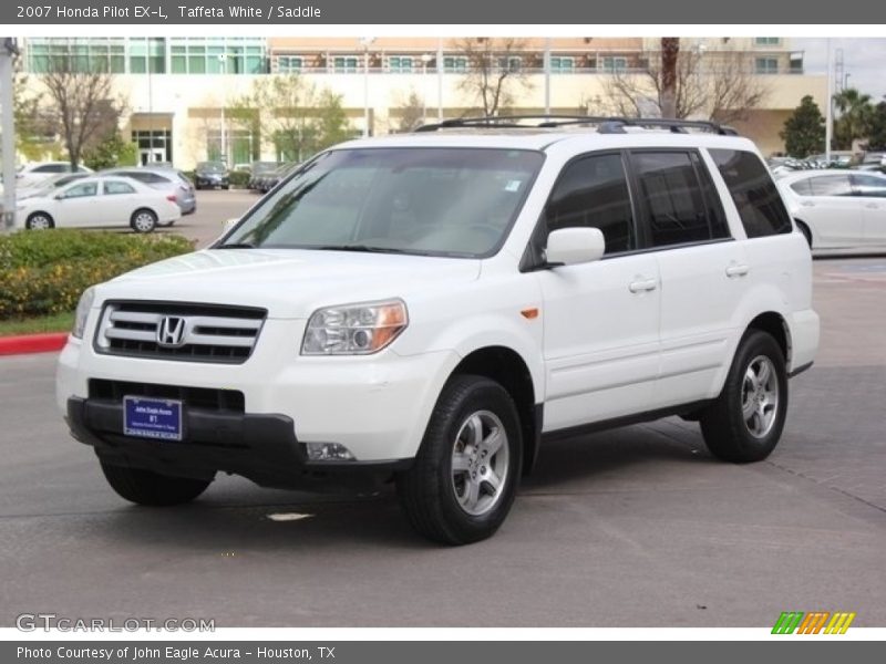 Taffeta White / Saddle 2007 Honda Pilot EX-L