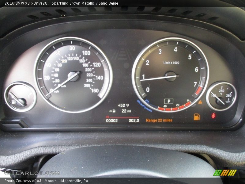 Sparkling Brown Metallic / Sand Beige 2016 BMW X3 xDrive28i