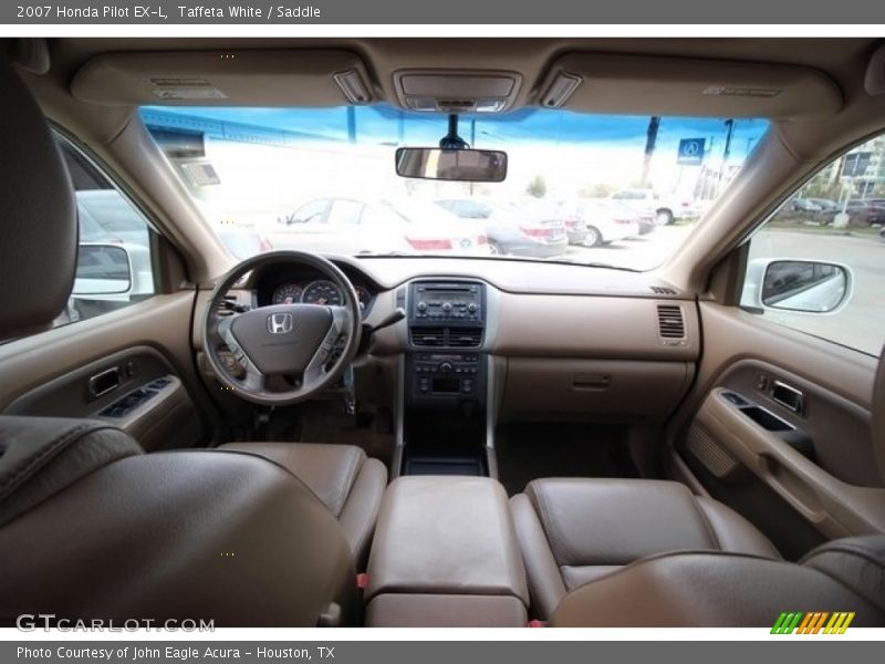 Taffeta White / Saddle 2007 Honda Pilot EX-L