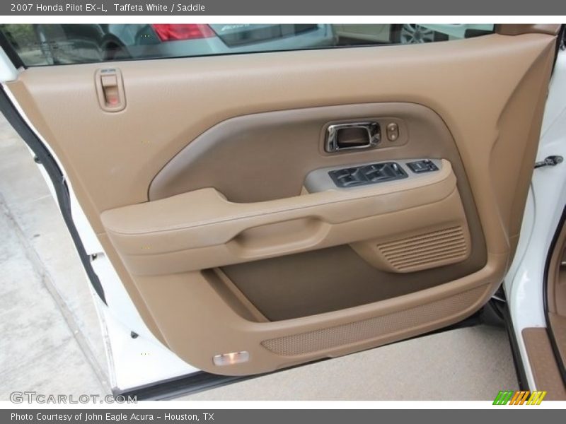 Taffeta White / Saddle 2007 Honda Pilot EX-L