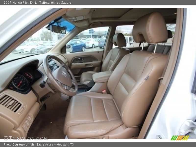 Taffeta White / Saddle 2007 Honda Pilot EX-L