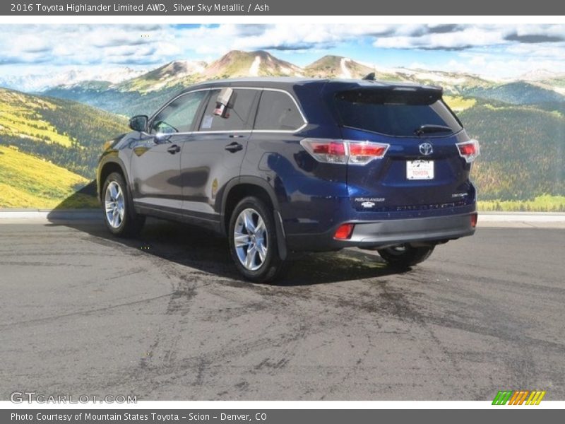 Silver Sky Metallic / Ash 2016 Toyota Highlander Limited AWD