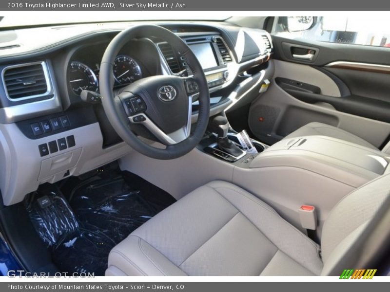 Silver Sky Metallic / Ash 2016 Toyota Highlander Limited AWD