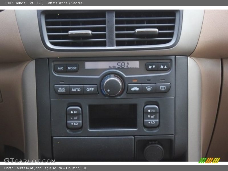 Taffeta White / Saddle 2007 Honda Pilot EX-L