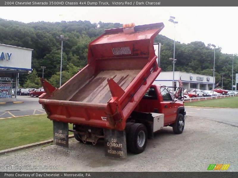 Victory Red / Dark Charcoal 2004 Chevrolet Silverado 3500HD Chassis 4x4 Dump Truck
