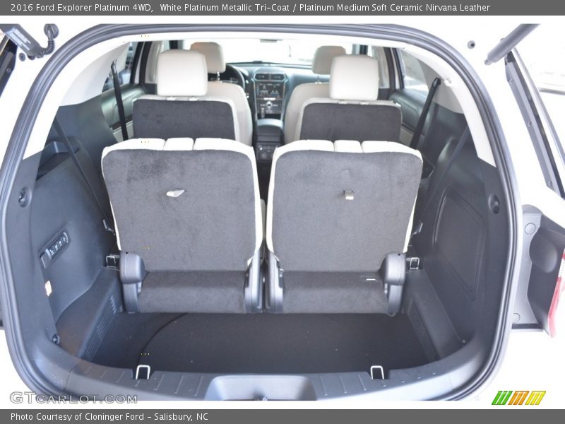 White Platinum Metallic Tri-Coat / Platinum Medium Soft Ceramic Nirvana Leather 2016 Ford Explorer Platinum 4WD