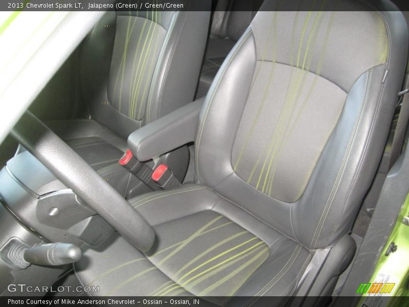 Jalapeno (Green) / Green/Green 2013 Chevrolet Spark LT
