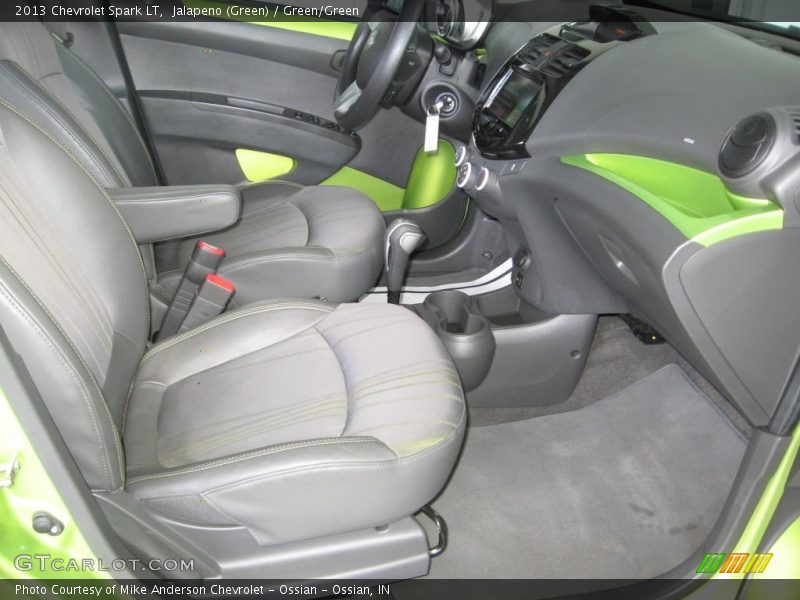 Jalapeno (Green) / Green/Green 2013 Chevrolet Spark LT