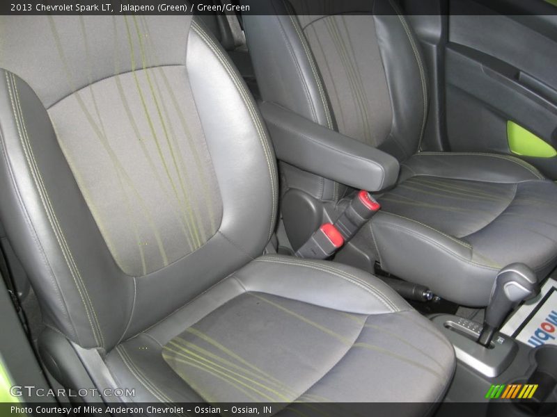 Jalapeno (Green) / Green/Green 2013 Chevrolet Spark LT