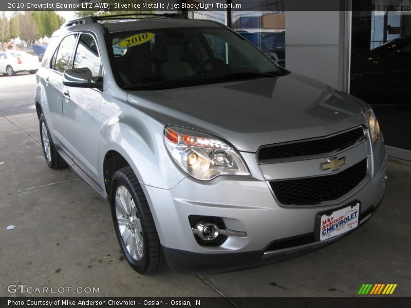 Silver Ice Metallic / Jet Black/Light Titanium 2010 Chevrolet Equinox LTZ AWD