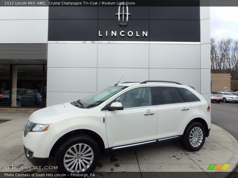Crystal Champagne Tri-Coat / Medium Light Stone 2013 Lincoln MKX AWD