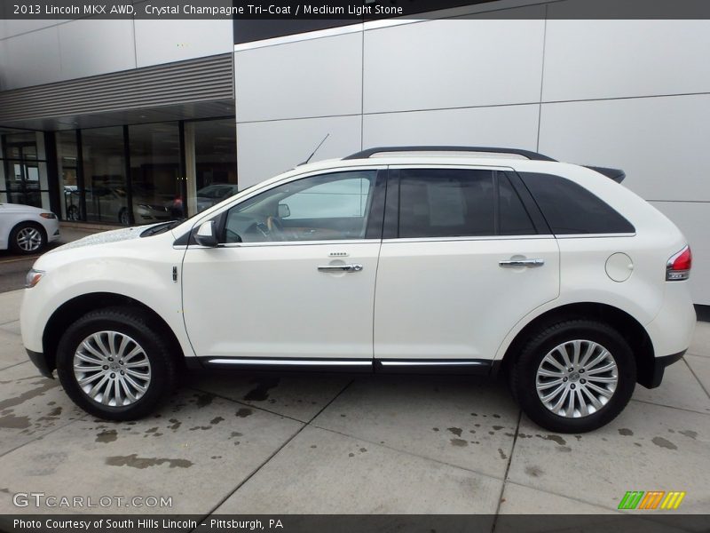 Crystal Champagne Tri-Coat / Medium Light Stone 2013 Lincoln MKX AWD