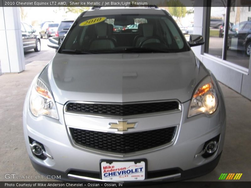 Silver Ice Metallic / Jet Black/Light Titanium 2010 Chevrolet Equinox LTZ AWD