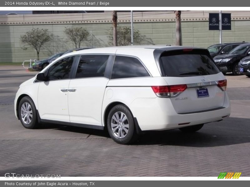 White Diamond Pearl / Beige 2014 Honda Odyssey EX-L