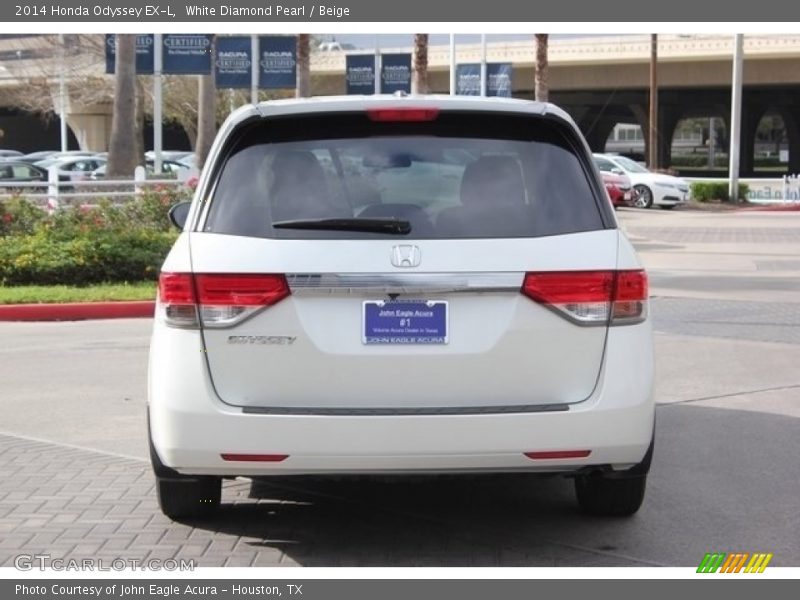 White Diamond Pearl / Beige 2014 Honda Odyssey EX-L