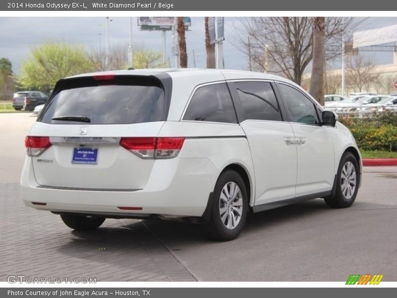 White Diamond Pearl / Beige 2014 Honda Odyssey EX-L