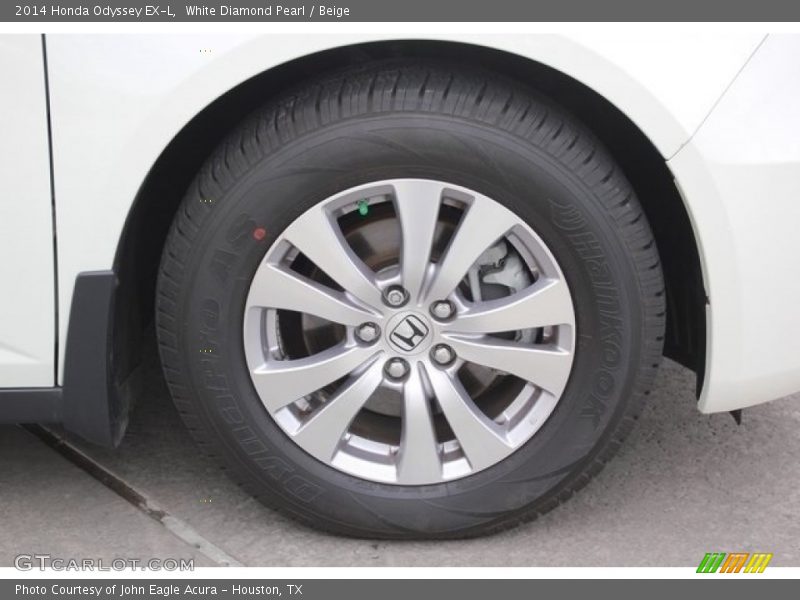 White Diamond Pearl / Beige 2014 Honda Odyssey EX-L