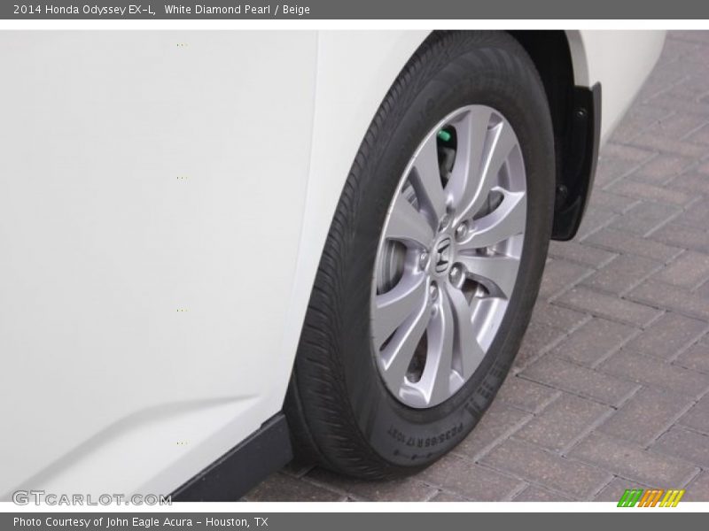White Diamond Pearl / Beige 2014 Honda Odyssey EX-L
