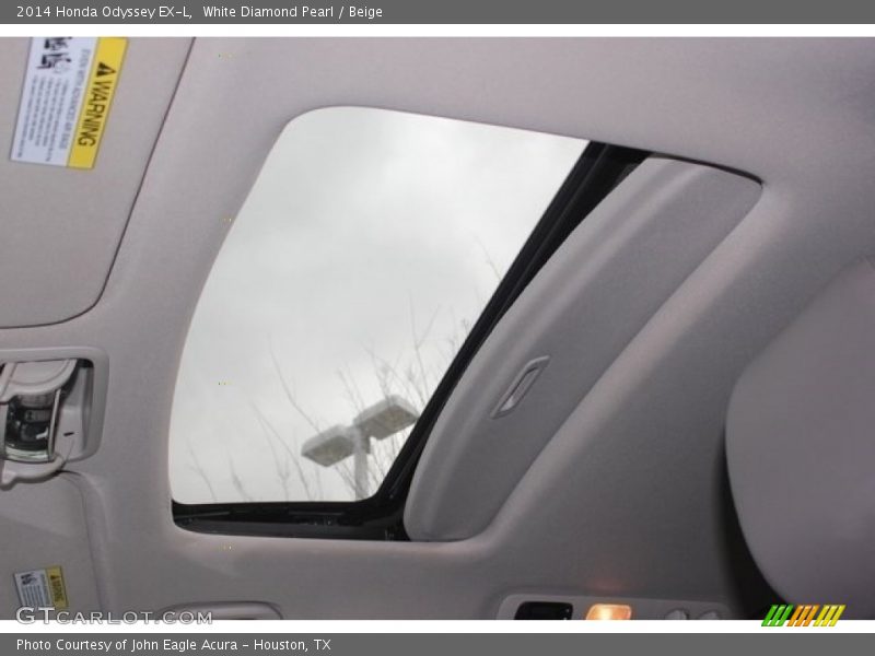 White Diamond Pearl / Beige 2014 Honda Odyssey EX-L