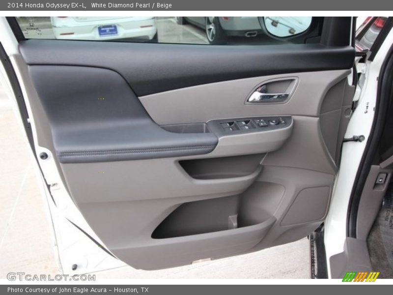White Diamond Pearl / Beige 2014 Honda Odyssey EX-L