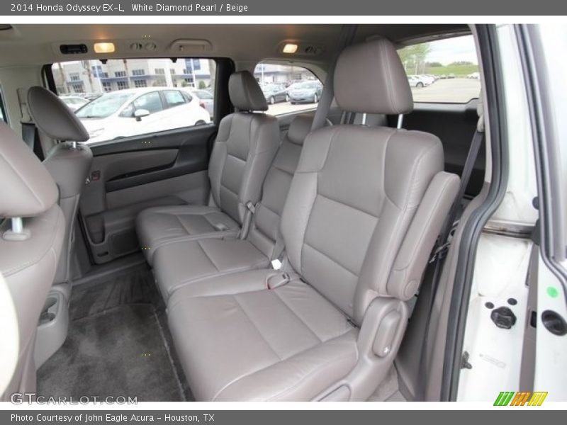 White Diamond Pearl / Beige 2014 Honda Odyssey EX-L