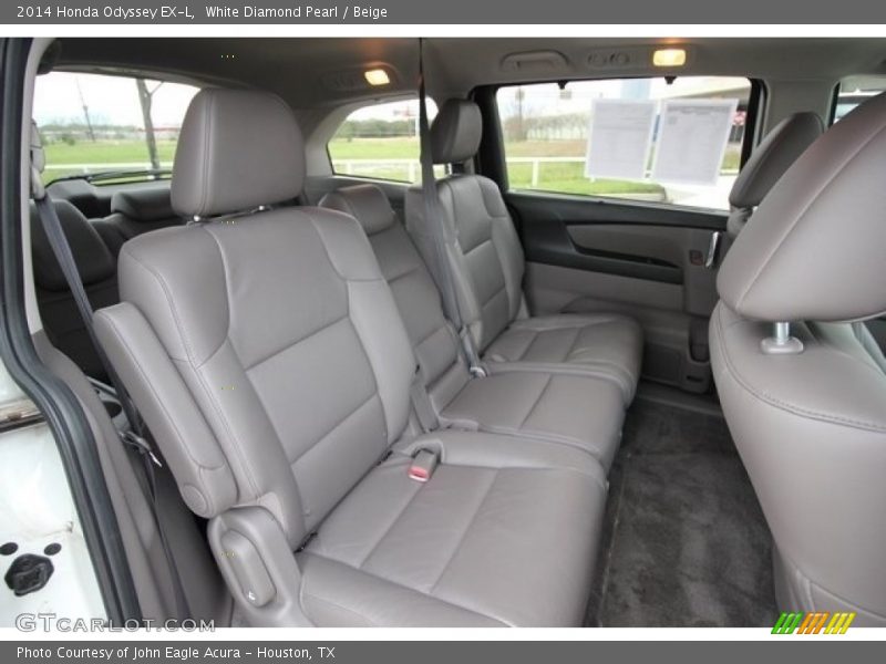 White Diamond Pearl / Beige 2014 Honda Odyssey EX-L
