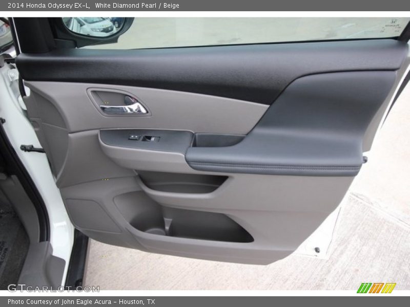White Diamond Pearl / Beige 2014 Honda Odyssey EX-L