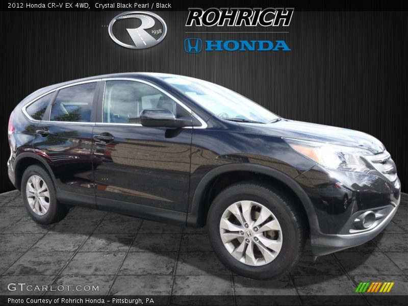 Crystal Black Pearl / Black 2012 Honda CR-V EX 4WD