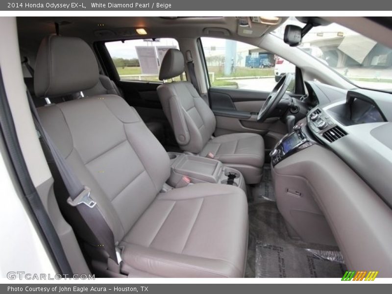 White Diamond Pearl / Beige 2014 Honda Odyssey EX-L