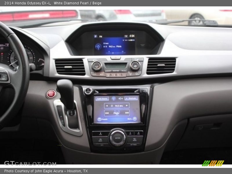 White Diamond Pearl / Beige 2014 Honda Odyssey EX-L