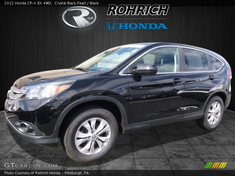 Crystal Black Pearl / Black 2012 Honda CR-V EX 4WD