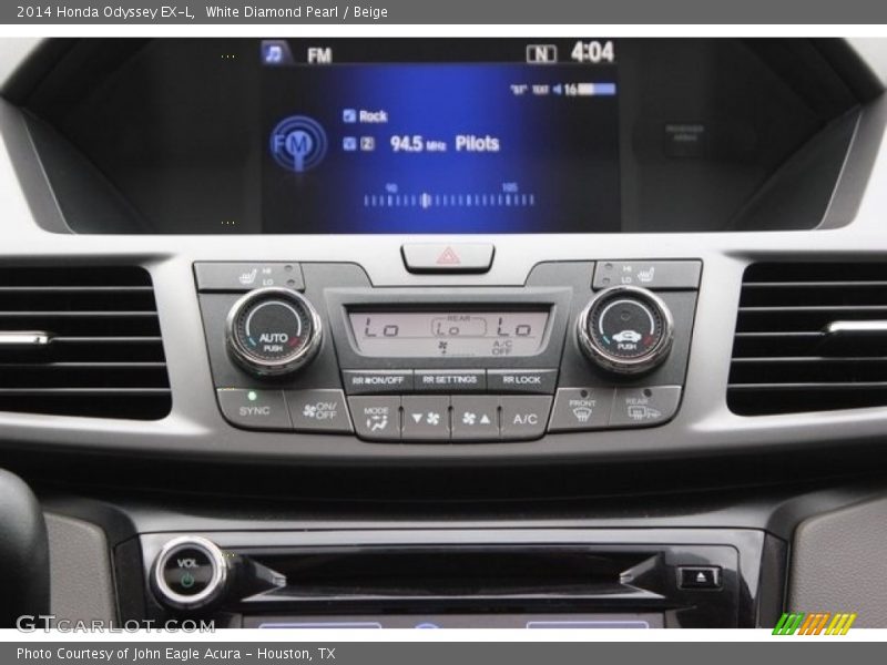 White Diamond Pearl / Beige 2014 Honda Odyssey EX-L