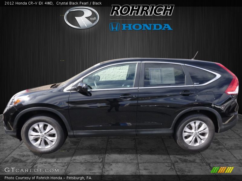 Crystal Black Pearl / Black 2012 Honda CR-V EX 4WD