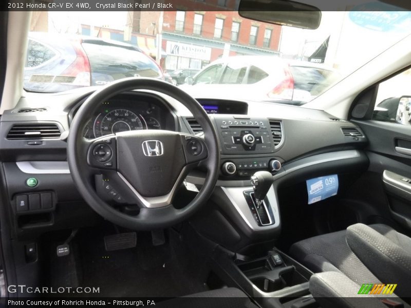 Crystal Black Pearl / Black 2012 Honda CR-V EX 4WD