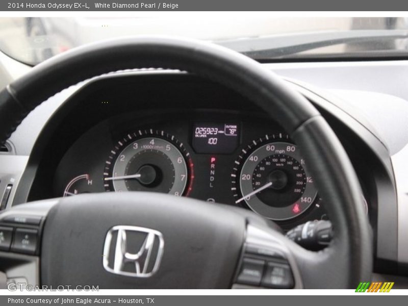 White Diamond Pearl / Beige 2014 Honda Odyssey EX-L