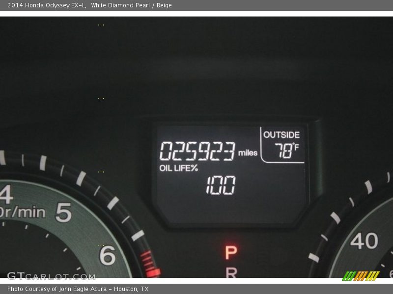 White Diamond Pearl / Beige 2014 Honda Odyssey EX-L