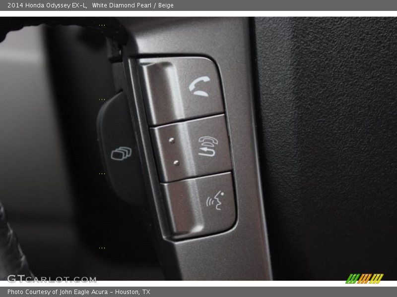 White Diamond Pearl / Beige 2014 Honda Odyssey EX-L