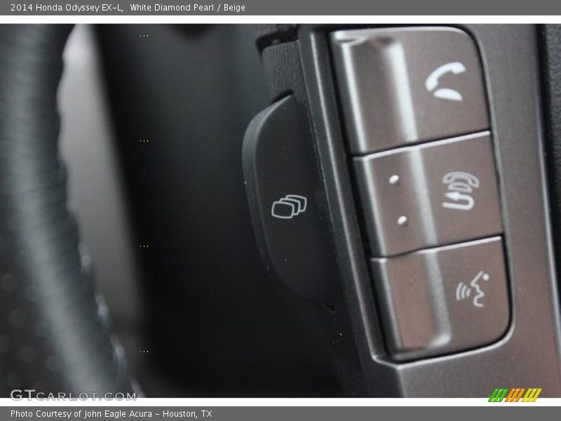 White Diamond Pearl / Beige 2014 Honda Odyssey EX-L