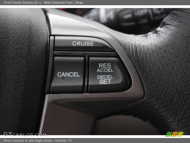 White Diamond Pearl / Beige 2014 Honda Odyssey EX-L