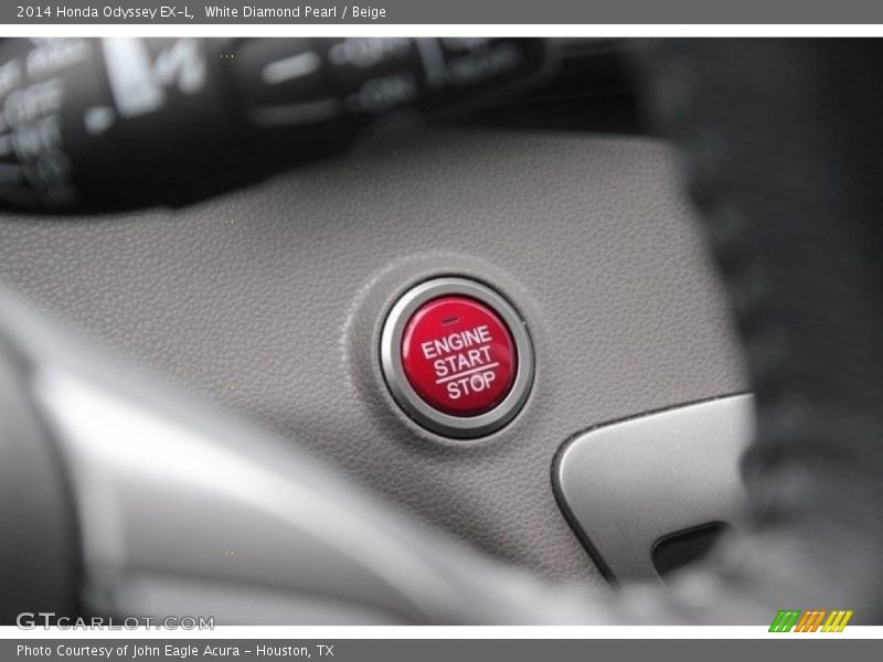 White Diamond Pearl / Beige 2014 Honda Odyssey EX-L
