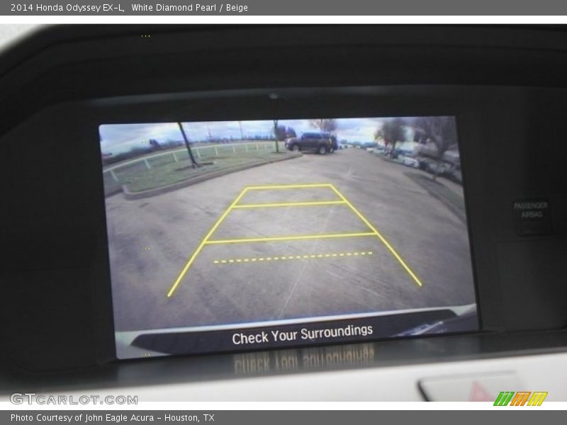 White Diamond Pearl / Beige 2014 Honda Odyssey EX-L