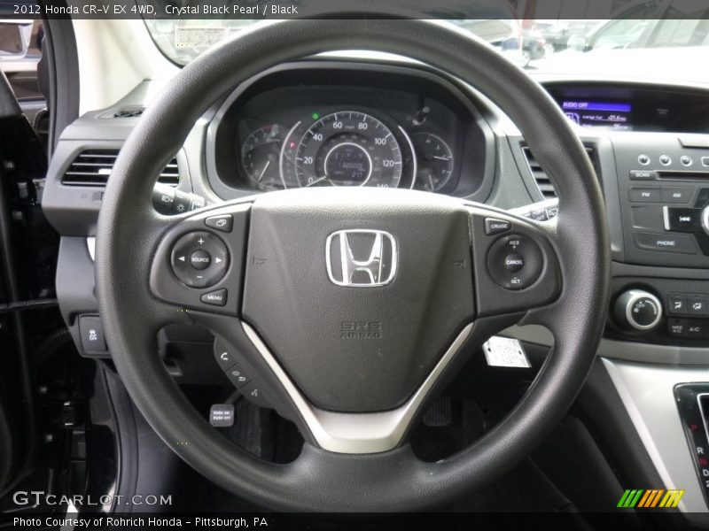 Crystal Black Pearl / Black 2012 Honda CR-V EX 4WD