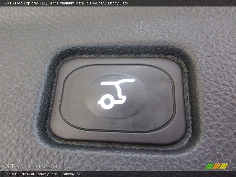 White Platinum Metallic Tri-Coat / Ebony Black 2016 Ford Explorer XLT