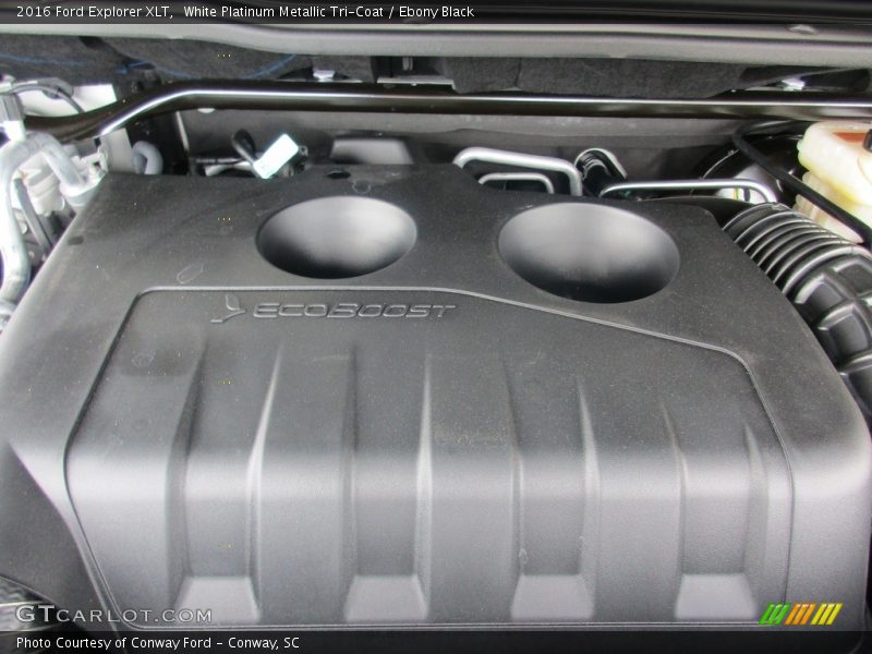 White Platinum Metallic Tri-Coat / Ebony Black 2016 Ford Explorer XLT