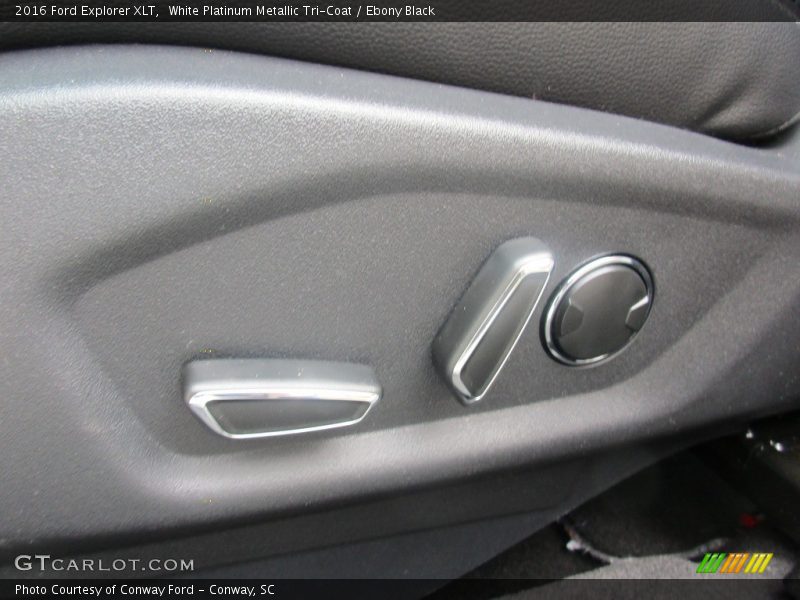 White Platinum Metallic Tri-Coat / Ebony Black 2016 Ford Explorer XLT