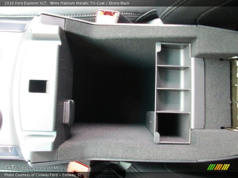 White Platinum Metallic Tri-Coat / Ebony Black 2016 Ford Explorer XLT