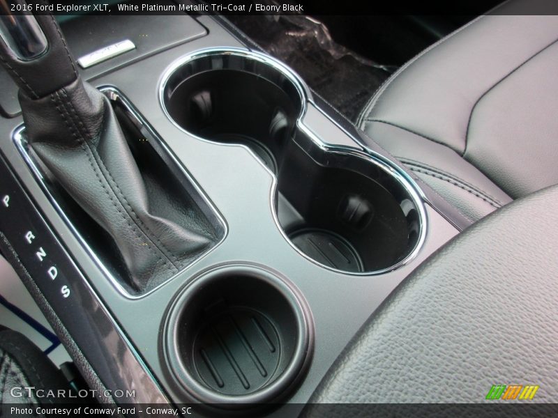 White Platinum Metallic Tri-Coat / Ebony Black 2016 Ford Explorer XLT