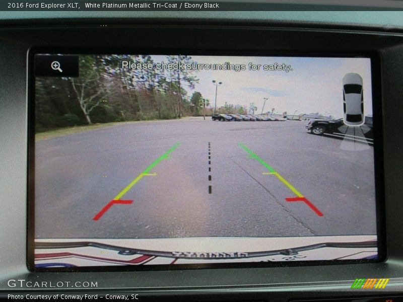 White Platinum Metallic Tri-Coat / Ebony Black 2016 Ford Explorer XLT
