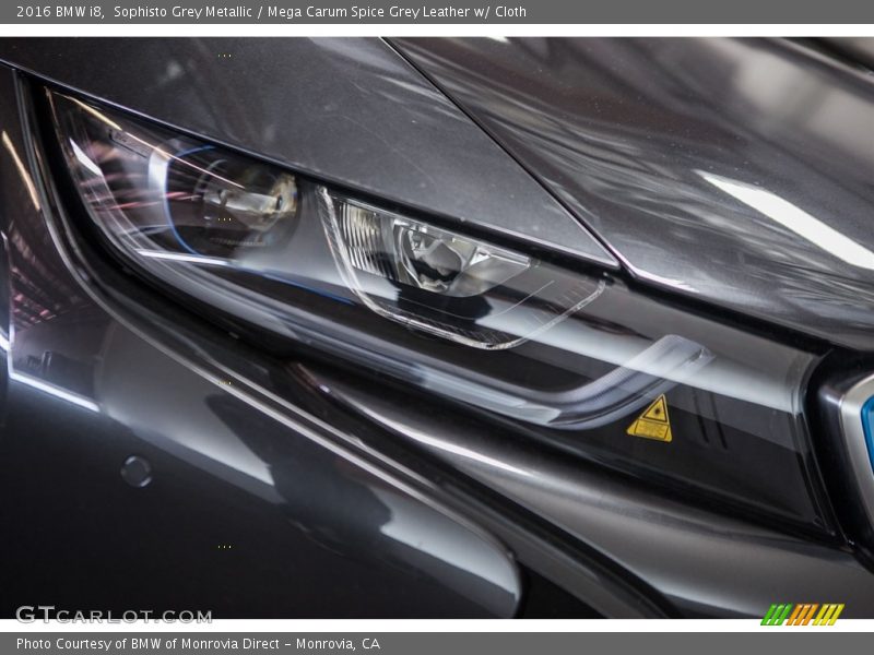 Sophisto Grey Metallic / Mega Carum Spice Grey Leather w/ Cloth 2016 BMW i8